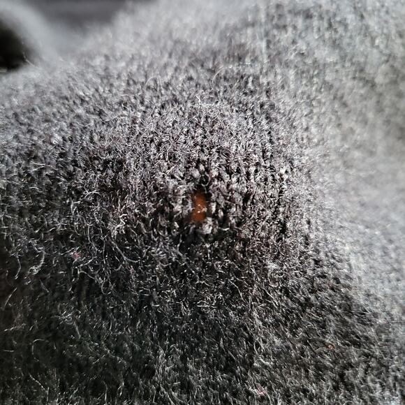 H&M Black Wool Blend Rhinestone Button Embellished Collared Sweater Women's XS - Picture 7 of 8